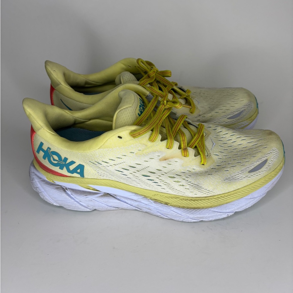 Hoka One One Clifton 8 Yellow Running Shoes Women's Size 10B 1119394YPSC